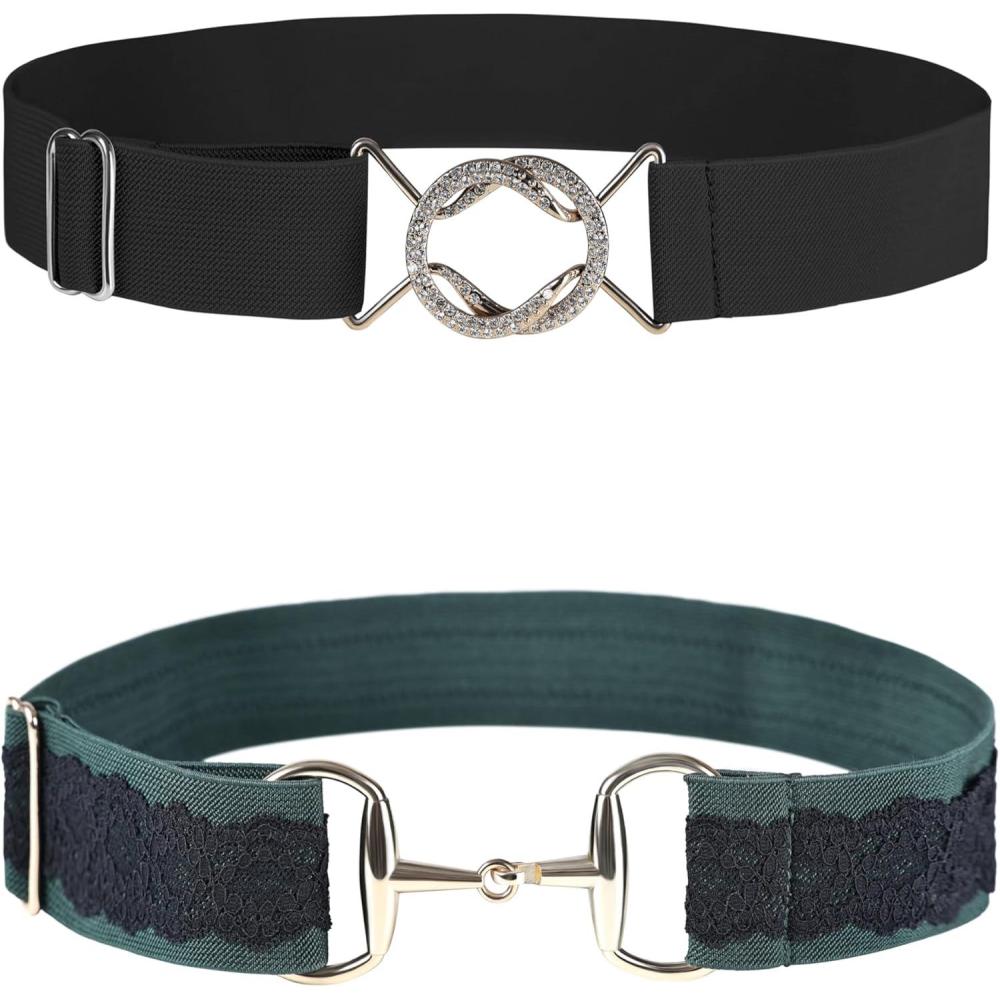 imageHarrison Howard Elastic Horse Riding Belt with Flat Buckle Stretchable for Horseback Riding Elastic Belt for WomenCombination 8