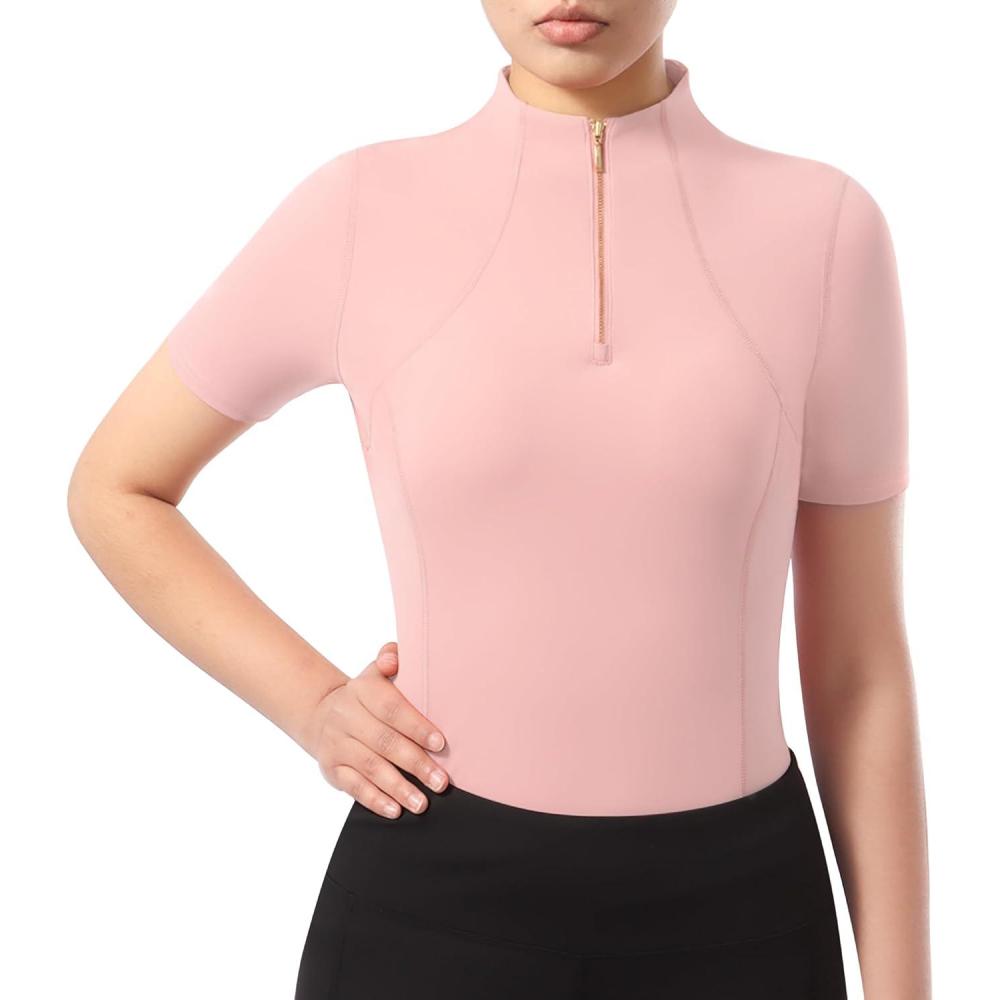 imageHarrison Howard Equestrian Tops for Women Short Sleeve QuickDry Sports ShirtPink