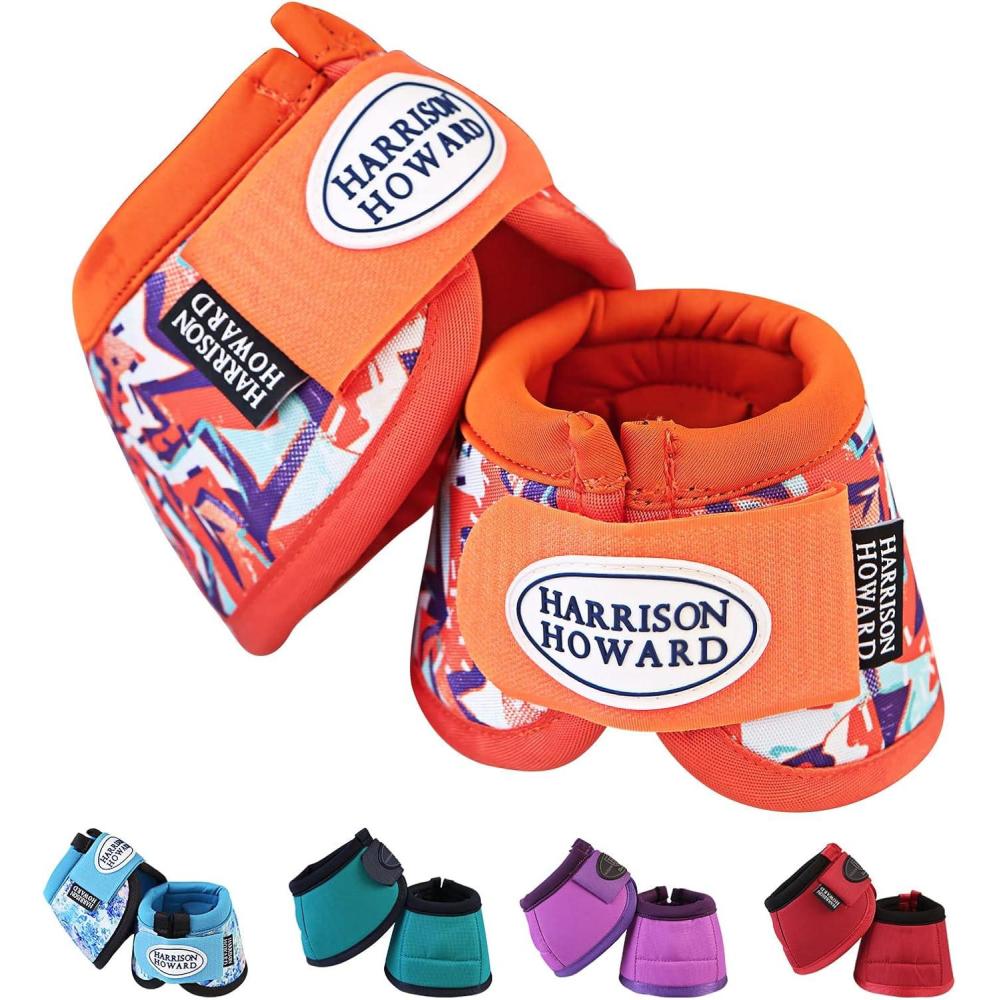 imageHarrison Howard Horse Bell Boots Overreach Bell Boots NoTurn Bell Boots for HorseDurable Protective Hoof BootAbstract Graffiti