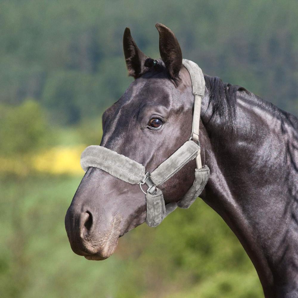 imageHarrison Howard Horse Halter Fleece Cover Set 9 PiecesGrey