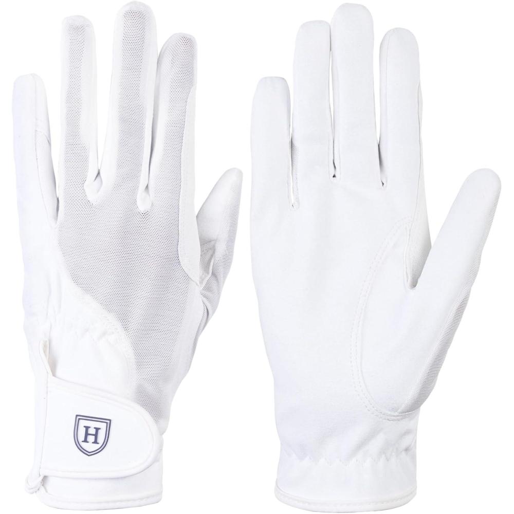 imageHarrison Howard Horse Riding Gloves Comfortable Grip for Gardening Running or Cycling Lightweight Gloveswhite