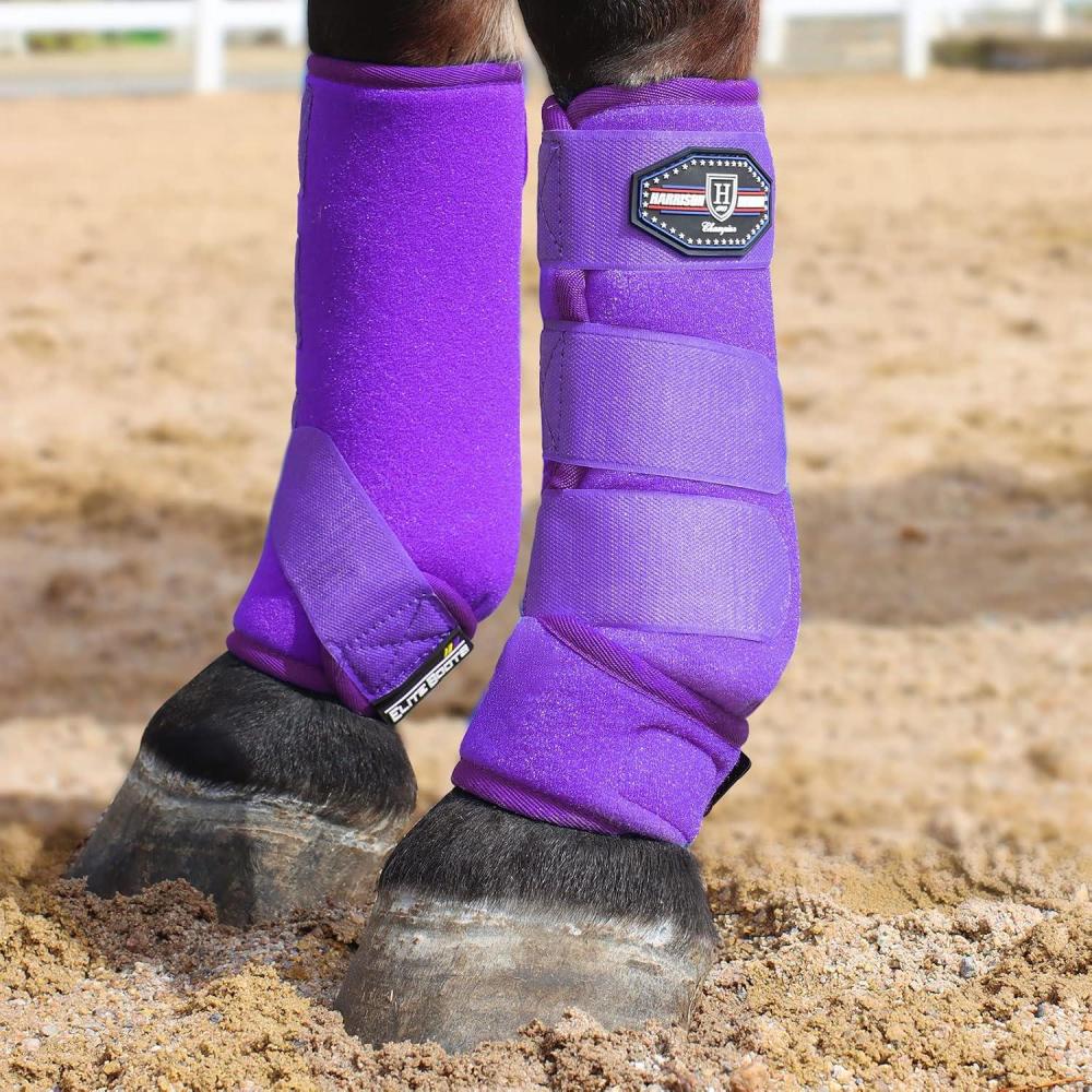 imageHarrison Howard Horse Sport Medicine Front ShockAbsorbing Boots AllRound Lower Limb Protection ampamp Support Sport Boots Perfect for Endurance Training and Performance Pack of 2 Mint LRegal Purple