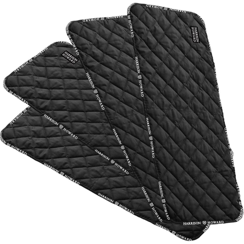 imageHarrison Howard MedicineRetaining ShockAbsorbing Pressure Sores Prevention Quilted Leg Wraps for Horse Set of 4Navy LBlack