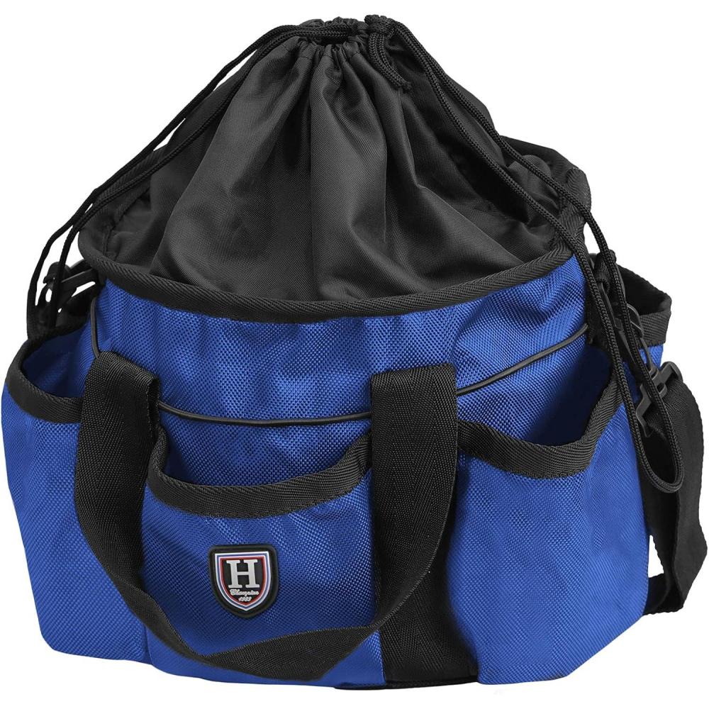 imageHarrison Howard Premium Multipurpose Durable Horse Grooming Organizer Bag Cleaning Supply Tote BagRuby RedChampion Blue