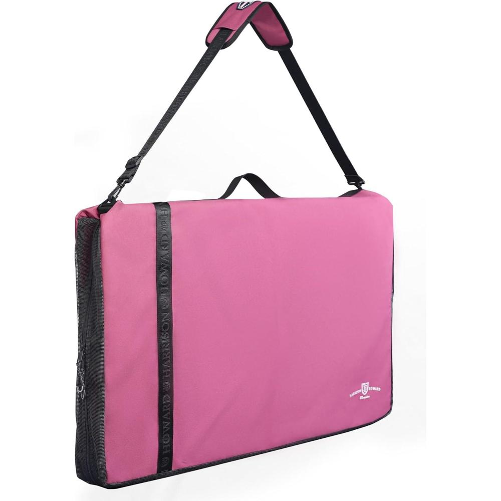 imageHarrison Howard Western Saddle Pad Carrier Holds MultiPads with Vented Sides English or Western Tack Bag in BlackPink