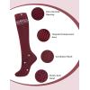 Harrison Howard 3 Pairs Premium Quality Equestrian Riding Socks for Horse Riding &Tall Boot Knee High Socks for Women(Black/Burgundy/Coffee)