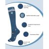 Harrison Howard 3 Pairs Premium Quality Equestrian Riding Socks for Horse Riding &Tall Boot Knee High Socks for Women(Black/Peacock Blue/Navy)