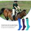 Harrison Howard 3 Pairs Premium Quality Equestrian Riding Socks for Horse Riding &Tall Boot Knee High Socks for Women(Mint/Blue/Purple)