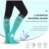 Harrison Howard 3 Pairs Premium Quality Equestrian Riding Socks for Horse Riding &Tall Boot Knee High Socks for Women(Mint/Blue/Purple)