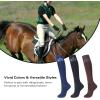 Harrison Howard 3 Pairs Premium Quality Equestrian Riding Socks for Horse Riding &Tall Boot Knee High Socks for Women(Simple Black/Coffee/Blue)