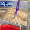 Harrison Howard 4PCS 22” Easily Packed Sturdy Nylon Bucket Straps for Hay Nets and Water Feeder Buckets-Red(4PCS Purple)