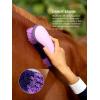 Harrison Howard 7 Pieces Horse Grooming Kit Horse Bathing Supplies Brushes for Grooming with Convenient Organizer Tote Red(Purple)