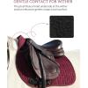 Harrison Howard All-Purpose Saddle Pad Suede Saddle Pad for Horses Use During Everyday Riding(Burgundy)