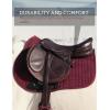 Harrison Howard All-Purpose Saddle Pad Suede Saddle Pad for Horses Use During Everyday Riding(Burgundy)