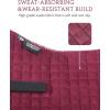 Harrison Howard All-Purpose Saddle Pad Suede Saddle Pad for Horses Use During Everyday Riding(Burgundy)