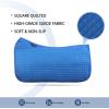 Harrison Howard All-Purpose Square Quilted Western Saddle Pad Breathable, Shock-Absorbing Saddle Pad Comfortable Fit for Horses(Blue)