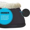 Harrison Howard Bell Boots for Horse Training Hoof Overreach Protection Fleece Lined Bell Boots(black)