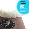 Harrison Howard Bell Boots for Horse Training Hoof Overreach Protection Fleece Lined Bell Boots(coffee)