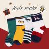 Harrison Howard Breathable & Comfortable Children Horse Pattern Cotton Socks Perfect for Active Equestrian Kids 4 Pairs/Pack(Style 1)