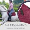 Harrison Howard Close Contact Saddle Pad Non-Slip Suede Outer Perfect for Use with Jumping Saddles(Burgundy)