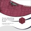 Harrison Howard Close Contact Saddle Pad Non-Slip Suede Outer Perfect for Use with Jumping Saddles(Burgundy)