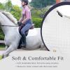 Harrison Howard Close Contact Saddle Pad Non-Slip Suede Outer Perfect for Use with Jumping Saddles(White)
