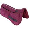 Harrison Howard Correction Half Pad with 4 Pockets and Foam Inserts with Differentiated Thickness Adjustable Horse Riding Pad with Added Cushioning and Comfort(Burgundy)