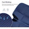Harrison Howard Diamond Quilted Dressage Saddle Pad Adjustable with 4 Pockets and Foam Inserts with Differentiated Thickness Horse Riding Pad with Added Cushioning and Comfort(Navy)