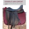 Harrison Howard Dressage Saddle Pad Suede Square English Saddle Pad for Horses Dressage Event(Burgundy)