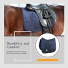 Harrison Howard Dressage Saddle Pad Suede Square English Saddle Pad for Horses Dressage Event(Navy)