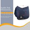 Harrison Howard Dressage Saddle Pad Suede Square English Saddle Pad for Horses Dressage Event(Navy)