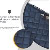 Harrison Howard Dressage Saddle Pad Suede Square English Saddle Pad for Horses Dressage Event(Navy)