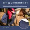 Harrison Howard Dressage Saddle Pad Suede Square English Saddle Pad for Horses Dressage Event(Navy)