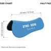 Harrison Howard Dyna-Sorb Full Shock Absorbing Memory Half Saddle Pad for Horse(Aegean Blue (with White Print))