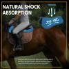 Harrison Howard Dyna-Sorb Full Shock Absorbing Memory Half Saddle Pad for Horse(Aegean Blue (with White Print))
