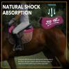 Harrison Howard Dyna-Sorb Full Shock Absorbing Memory Half Saddle Pad for Horse(Fuchsia Pink (with White Print))