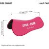 Harrison Howard Dyna-Sorb Full Shock Absorbing Memory Half Saddle Pad for Horse(Fuchsia Pink (with White Print))