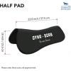 Harrison Howard Dyna-Sorb Full Shock Absorbing Memory Half Saddle Pad for Horse(Mars Black 1 (with White Print))
