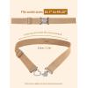 Harrison Howard Elastic Horse Riding Belt with Flat Buckle Stretchable for Horseback Riding Elastic Belt for Women(Glamour Heart Beige)