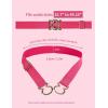 Harrison Howard Elastic Horse Riding Belt with Flat Buckle Stretchable for Horseback Riding Elastic Belt for Women(Matte Edge Magenta)