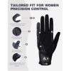 Harrison Howard Equestrian Gloves Ladies Lightweight Riding Gloves Non-Slip for Gardening, Running Horse Riding(black)