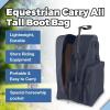 Harrison Howard Equestrian Pack Equipment Multi-Functional Carry Bag for Boots Helmet Horsewhip Horse Riding Pack Equipment(Navy)