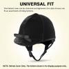 Harrison Howard Equestrian Riding Helmet Cover Sleek Velvet Luxe Hat(Piano Black)