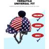 Harrison Howard Equestrian Riding Helmet Cover with Cute Bow Cover ONLY, Helmet NOT Included(US Flag)