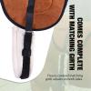 Harrison Howard Equestrian Saddle Pad Horse Riding Pad Bareback Pad with Girth(Brown)