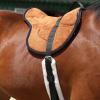 Harrison Howard Equestrian Saddle Pad Horse Riding Pad Bareback Pad with Girth(Brown)