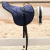 Harrison Howard Equestrian Saddle Pad Horse Riding Pad Bareback Pad with Girth(Navy)