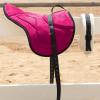 Harrison Howard Equestrian Saddle Pad Horse Riding Pad Bareback Pad with Girth(Rose Pink)