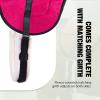 Harrison Howard Equestrian Saddle Pad Horse Riding Pad Bareback Pad with Girth(Rose Pink)