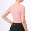 Harrison Howard Equestrian Tops for Women Short Sleeve Quick-Dry Sports Shirt(Pink)